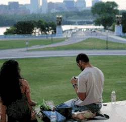 A couple enjoying a Sunday afternoon